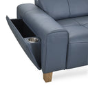 Alea - Leather Power Recliner Sofa - Smoke Blue - Classic Home - Reclining Sofas- Elite Enclave Home