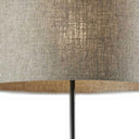 Traditional Shaped Floor Lamp With Beige Drum Shade - Black / Beige - HomeRoots - Floor Lamps - Elite Enclave Home