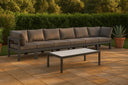 Nizuc - Outdoor Patio 6 Seat Modular Sofa With Gray Frame - Meridian Furniture - Stationary Sectionals- Elite Enclave Home