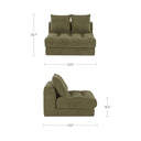 Davie - Slipper Chair - Olive Green - Moe's Home Collection - Stationary Chairs - Elite Enclave Home