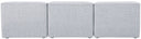 Miramar - 3 Seat Armless Modular Sofa - Meridian Furniture - Stationary Sectionals - Elite Enclave Home