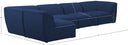 Miramar - 5 Piece Modular Sectional - Meridian Furniture - Stationary Sectionals - Elite Enclave Home
