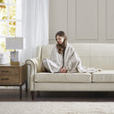 Zuri - Oversized Throw - Snow Leopard - Madison Park - Throws - Elite Enclave Home