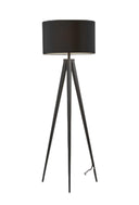 62" Tripod Floor Lamp With Black Drum Shade - Black - HomeRoots - Floor Lamps - Elite Enclave Home