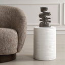 Borderline - White Drum Table