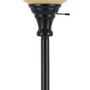 71" Torchiere Floor Lamp With Beige Frosted Glass Dome Shade - Bronze - HomeRoots - Floor Lamps - Elite Enclave Home