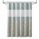 Shawnee - Printed And Embroidered Shower Curtain - Seafoam - 510 Design - Shower Curtains - Elite Enclave Home