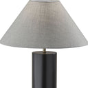 Wood Block Table Lamp - Canopy Black