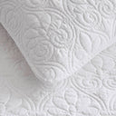 Quebec - Twin Reversible Coverlet Set - White