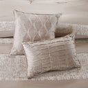 Ava - King 7 Piece Comforter Set - Taupe