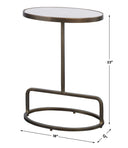 Jessenia - Marble Accent Table - White