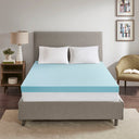 Twin Gel Memory Foam Cover Mattress Topper With 3M Moisture Management - White