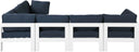 Nizuc - Outdoor Patio 6 Piece Modular Sectional With White Frame - Meridian Furniture - Stationary Sectionals- Elite Enclave Home