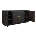Faulkner - 4 Door Cabinet - Black