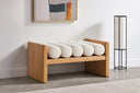 Waverly - Bench With Natural Frame - Meridian Furniture - Upholstered Benches - Elite Enclave Home