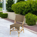 Faux Rattan Dining Chair - Brown
