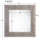 Cressida - Square Mirror - Distressed Silver