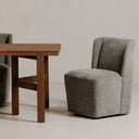 Cormac - Rolling Dining Chair - Slate Green - Moe's Home Collection - Side Chairs - Elite Enclave Home