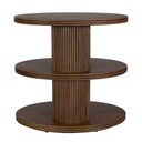 Top - Tier Oval Walnut Side Table - Woodtone - Uttermost - Side Tables - Elite Enclave Home