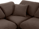 Indulge - Velvet 5 Piece Modular Corner Armless Sectional - Meridian Furniture - Stationary Sectionals - Elite Enclave Home