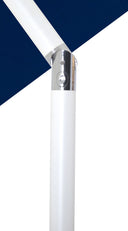 Fiji - Aluminum Patio Umbrella With Round Teak And White Base