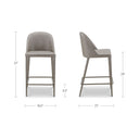 Burton - Counter Stool Vegan Leather - Gray / Blue - Moe's Home Collection - Bar Height (28" - 30") - Elite Enclave Home
