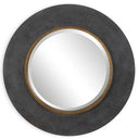 Saul - Round Mirror - Black