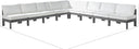 Nizuc - Outdoor Patio 9 Piece Modular Sectional With Gray Frame