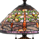 Metal Two Light Table Lamp With Purple Cone Shade - Bronze - HomeRoots - Table Lamps - Elite Enclave Home