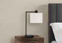 Metal Round USB Table Lamp With Ivory Drum Shade - Black - HomeRoots - Table Lamps - Elite Enclave Home