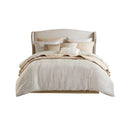 Royce - 10 Piece California King Luxury Comforter Set - Ivory
