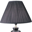 Bedside Table Lamp With Black Empire Shade - Gold