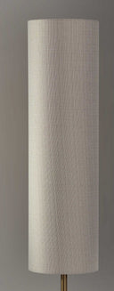 Brass And Wood Textured Cylinder Floor Lamp - Beige - HomeRoots - Floor Lamps - Elite Enclave Home