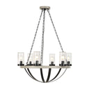 Edgecomb - 6 Light Indoor-Outdoor Chandelier - Black / Gray