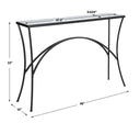 Alayna - Metal & Glass Console Table - Black