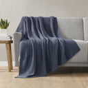 Bree Knit - Throw Blanket - Indigo - INK+IVY - Throws- Elite Enclave Home