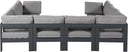 Nizuc - Outdoor Patio 8 Piece Modular Sectional With Gray Frame