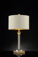 Crystal Accent Desk Lamp - Gold