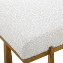 Midas - Bench - Antique Gold & White - Uttermost - Accent Benches- Elite Enclave Home