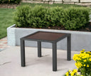 Square Metal Outdoor Side Table - Brown And Black