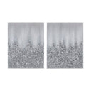 Glimmer - Hand Brush Heavy Textured Glitz Embellished Canvas (Set of 2) - Silver - Madison Park - Canvas Art Sets - Elite Enclave Home