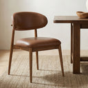 Ellie - Leather Dining Chair - Brown - Moe's Home Collection - Side Chairs - Elite Enclave Home