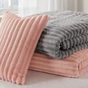 Avril - King/California King Fluffy Ribbed Plush Comforter Set - Gray - Intelligent Design - Comforters & Sets - Elite Enclave Home