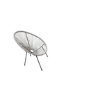 Indoor Outdoor String Accent Chairs (Set of 2) - Gray And Black