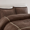 Dallas - 7 Piece Queen Comforter Set - Brown