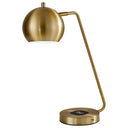 Metal Desk Table Lamp With Gold Shade - Gold
