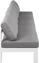 Nizuc - Outdoor Patio 5 Seat Modular Armless Sofa With White Frame - Meridian Furniture - Stationary Sectionals- Elite Enclave Home