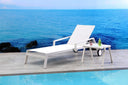 Modern Aluminum Chaise Lounges (Set of 2) - White