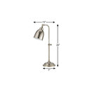 Metal Adjustable Table Lamp With Nickel Dome Shade - Nickel - HomeRoots - Table Lamps - Elite Enclave Home