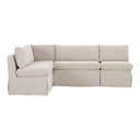 Fable - Slipcover Dining Banquette L - Shape Sectional With Slipper Chair - Beige - Moe's Home Collection - Stationary Sectionals - Elite Enclave Home
